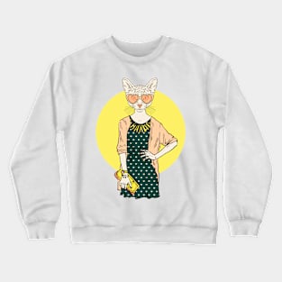 cat lady Crewneck Sweatshirt